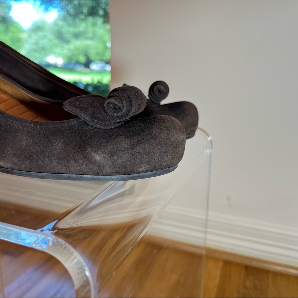 Chie Mihara Chocolate Suede Wedges - Picture 6 of 11